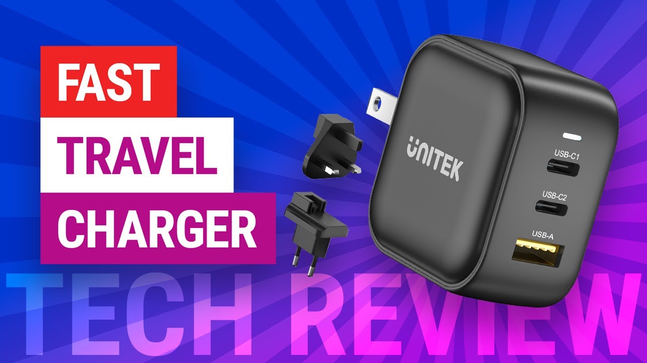 Compact & Fast Travel Charger | Unitek 66W GaN 3-Port Dual USB-C Power Adapter Review