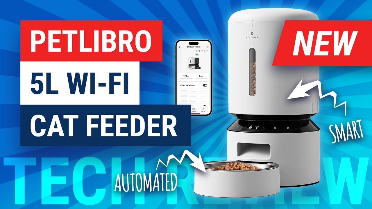Smart Wi-Fi Cat Feeder | PETLIBRO 5L Wi-Fi Automatic Pet Food Dispenser Review