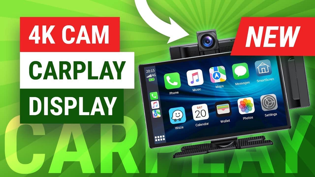 HOTPEAK 9 Inch Portable CarPlay & Android Auto Display With 4K Dash Camera Review